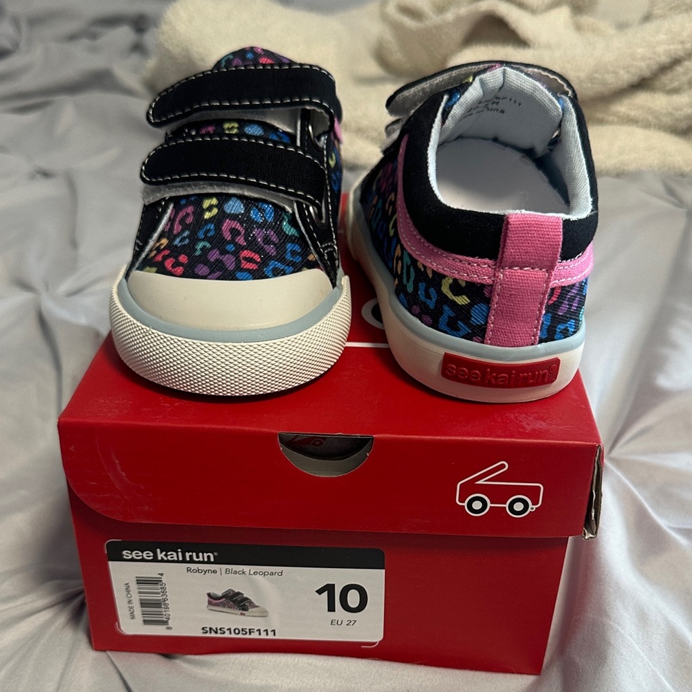 See Kai Run Kids Colorful Leopard Sneakers